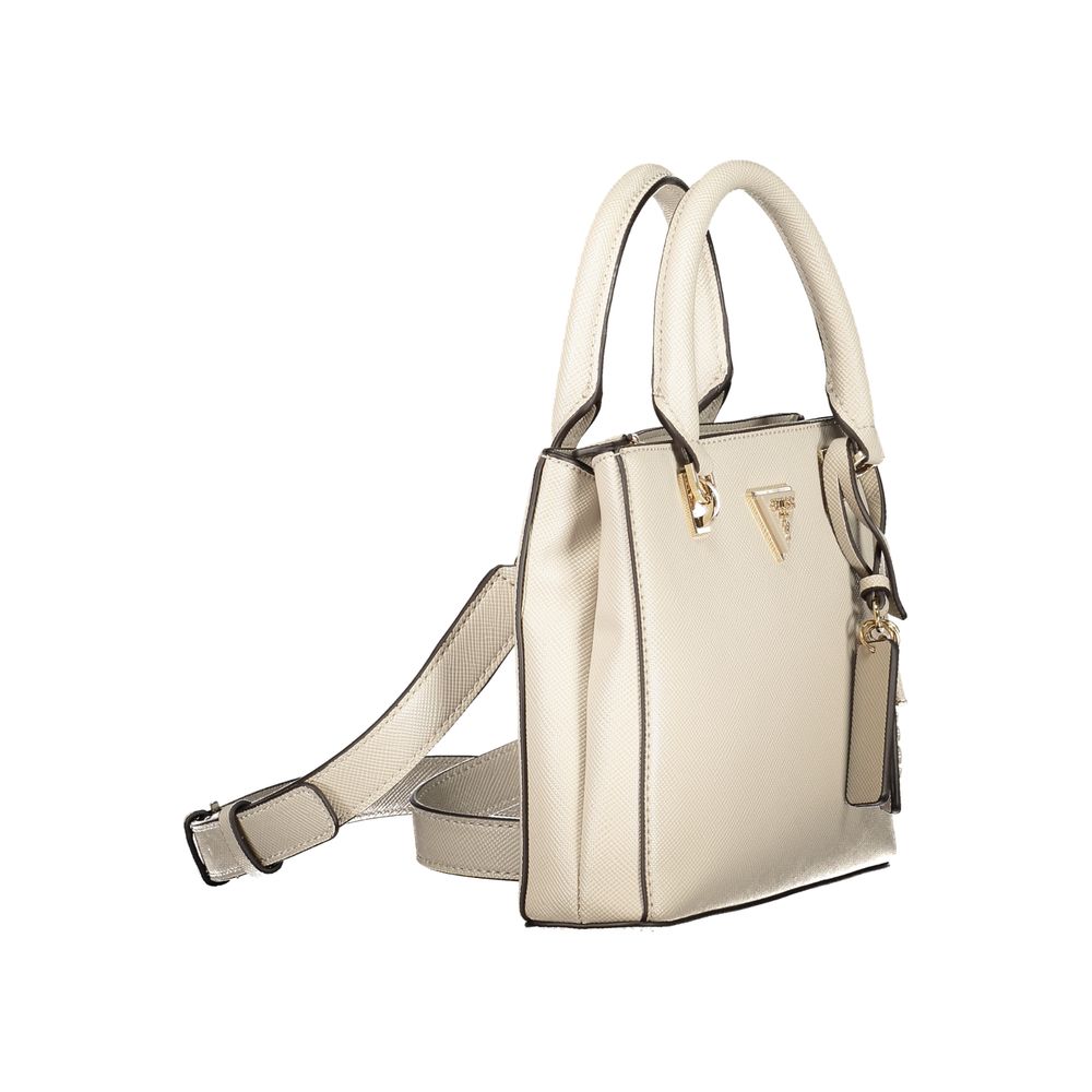 Guess Jeans Beige Polyurethane Women Handbag - ClickThatClicks 