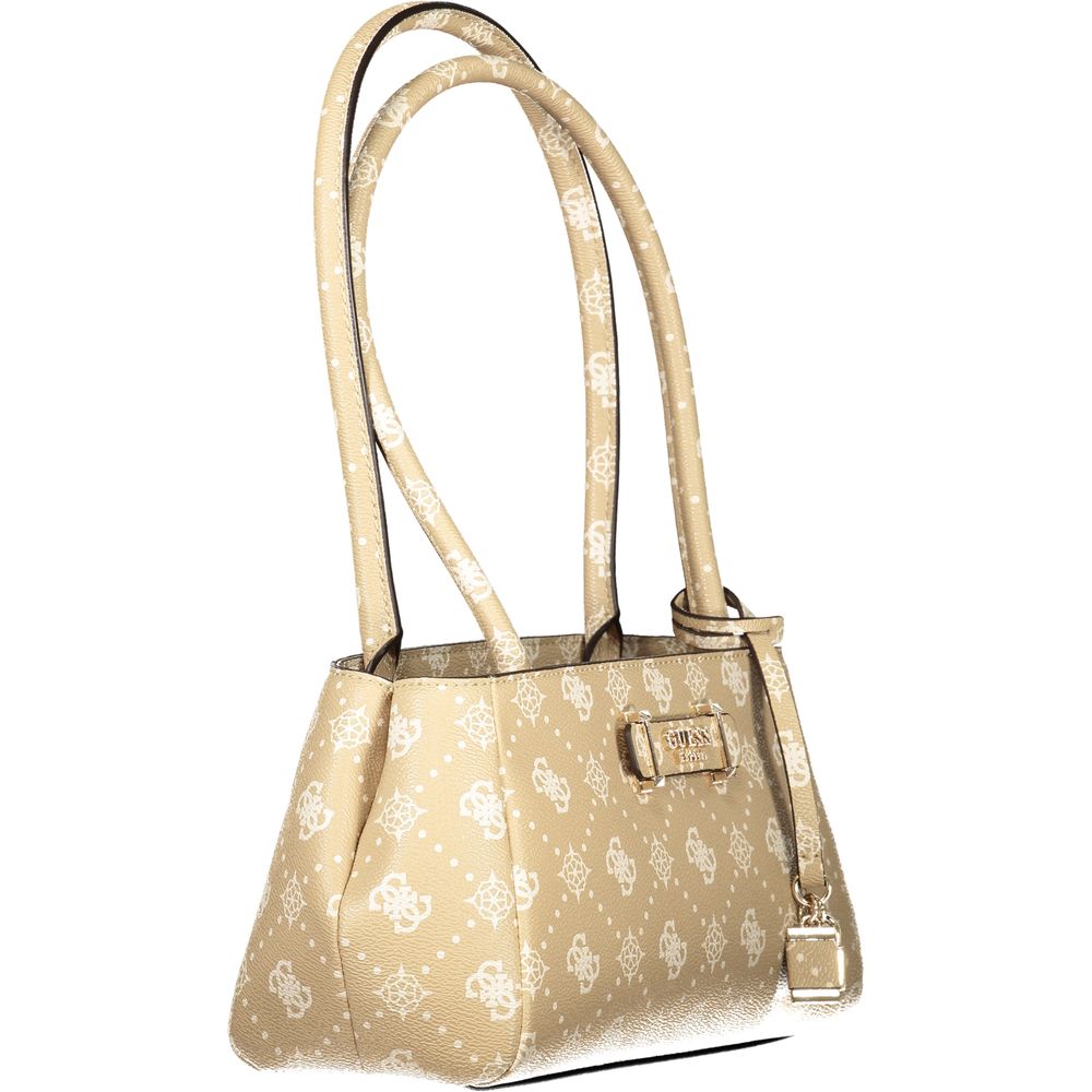 Guess Jeans Beige Polyurethane Women Handbag - ClickThatClicks 