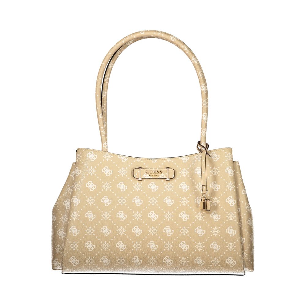 Guess Jeans Beige Polyurethane Women Handbag - ClickThatClicks 