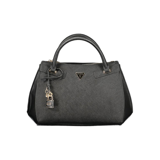 Guess Jeans Black Polyurethane Women Handbag - ClickThatClicks 