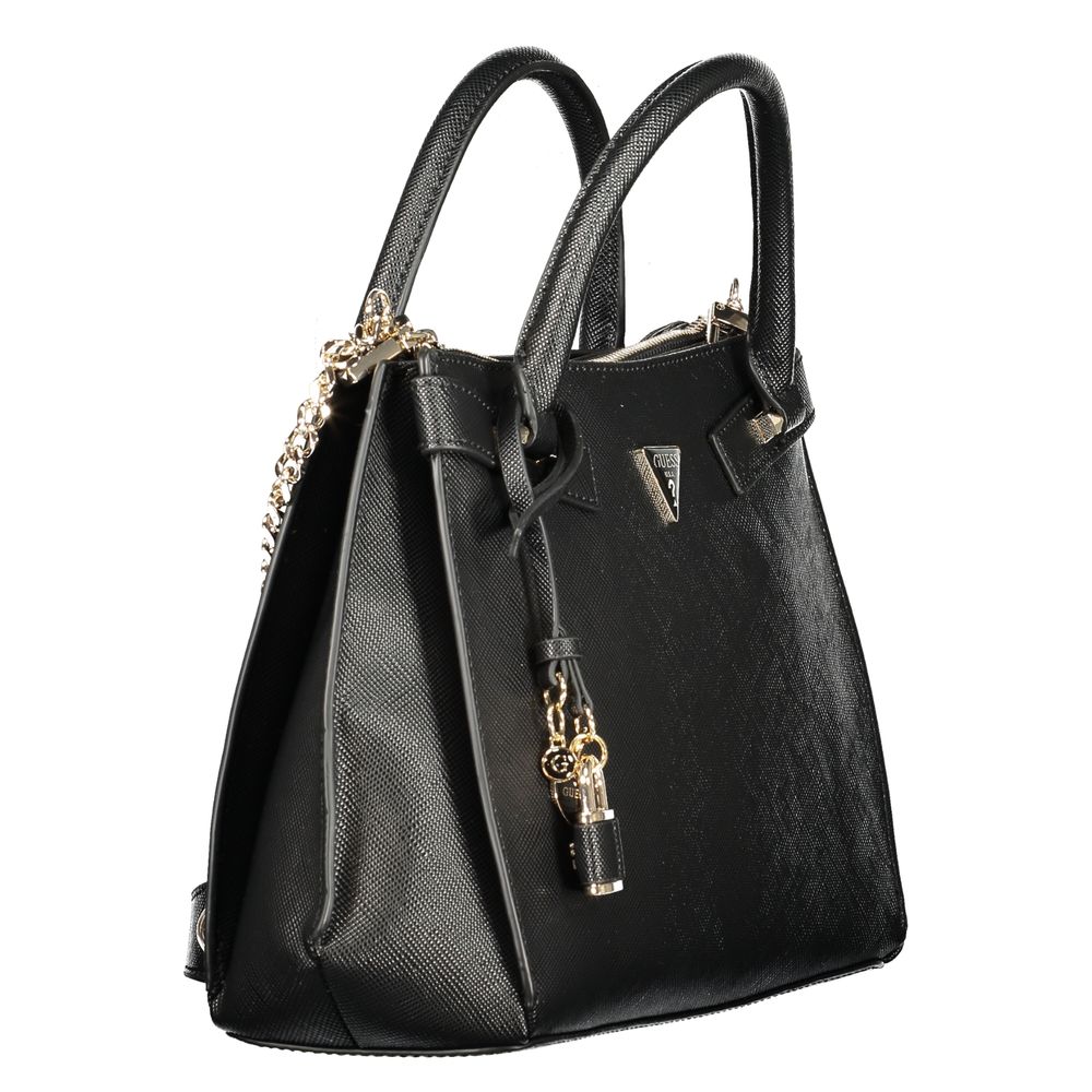 Guess Jeans Black Polyurethane Women Handbag - ClickThatClicks 