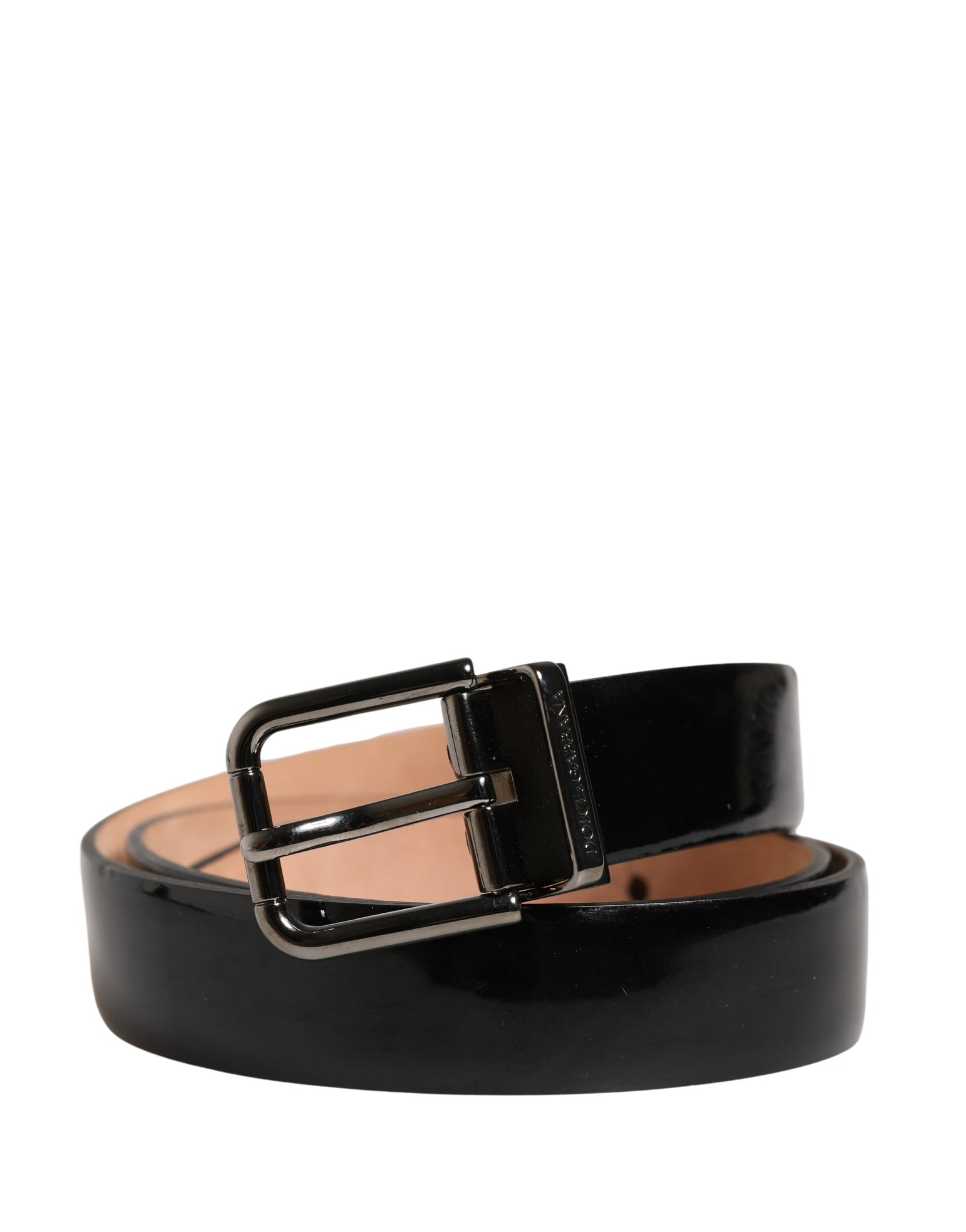 Dolce & Gabbana Men Black Classic Leather Metal Buckle Belt - ClickThatClicks 