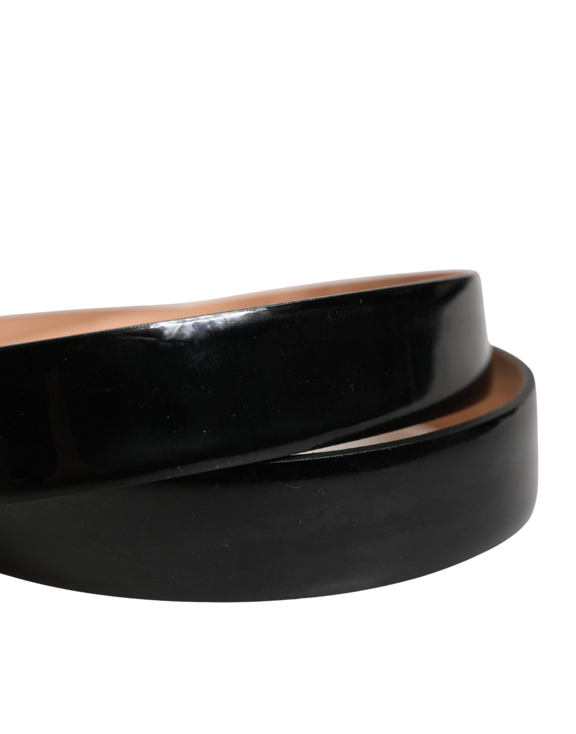 Dolce & Gabbana Men Black Classic Leather Metal Buckle Belt - ClickThatClicks 