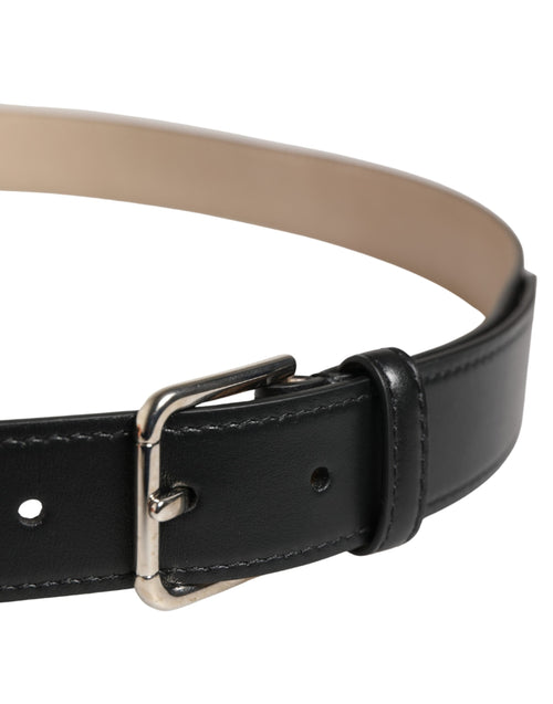 Dolce & Gabbana Men Beige Woven Leather Metal Buckle Belt - ClickThatClicks 