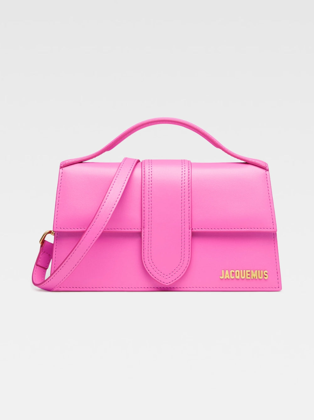 Jacquemus Neon Pink Leather Le Grand Bambino Handbag - ClickThatClicks 