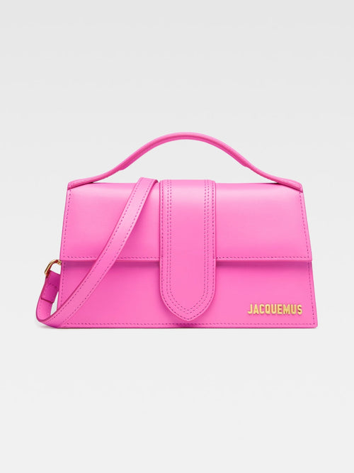 Jacquemus Neon Pink Leather Le Grand Bambino Handbag - ClickThatClicks 