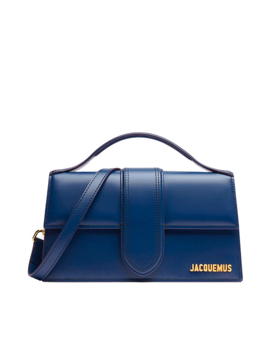 Jacquemus Dark NavyLeather Le Grand Bambino Handbag - ClickThatClicks 