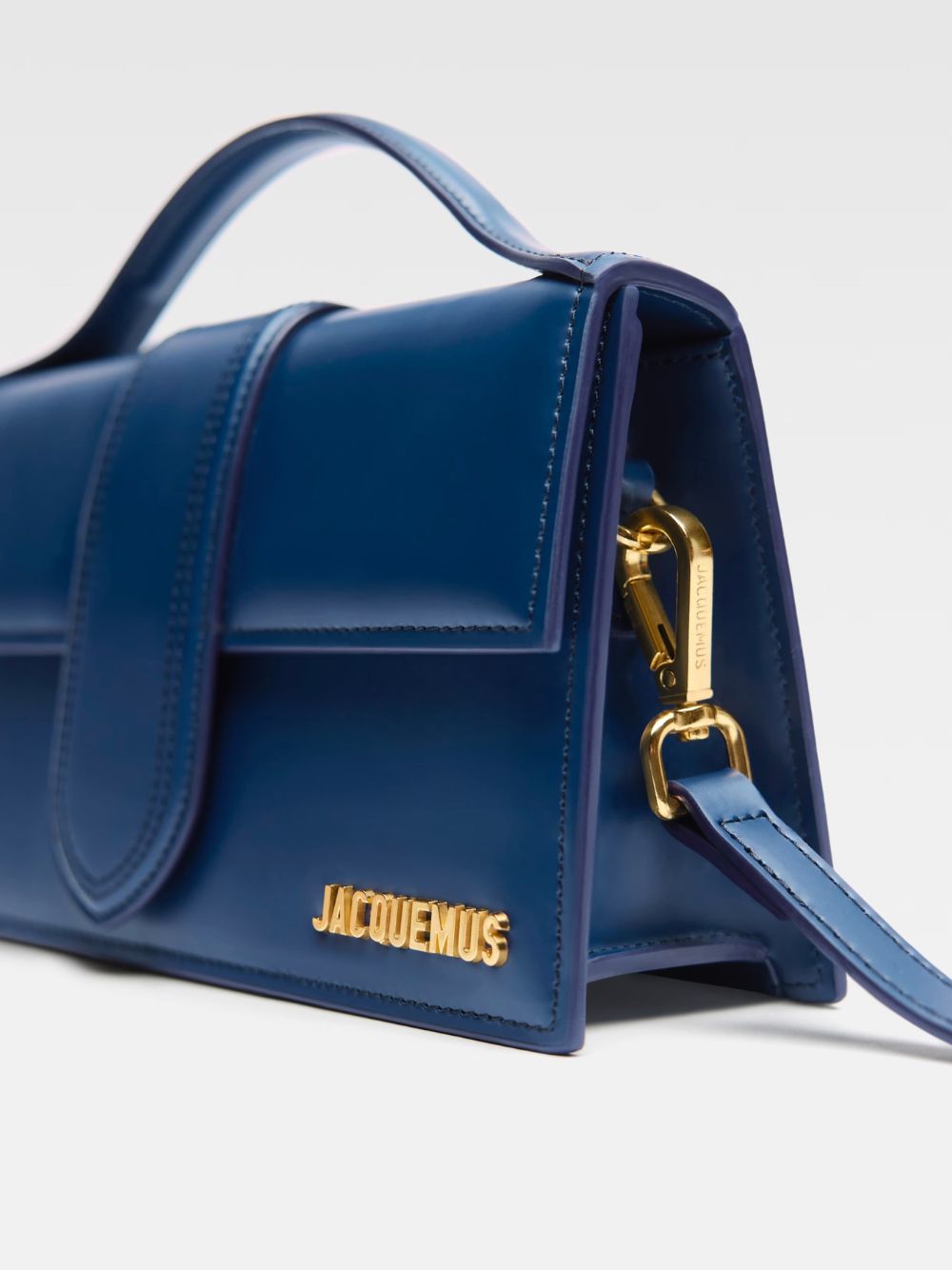 Jacquemus Dark NavyLeather Le Grand Bambino Handbag - ClickThatClicks 