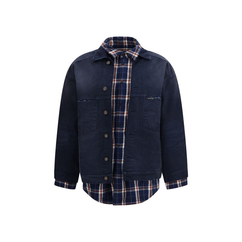 Balenciaga Blue Cotton Denim Jacket - ClickThatClicks 