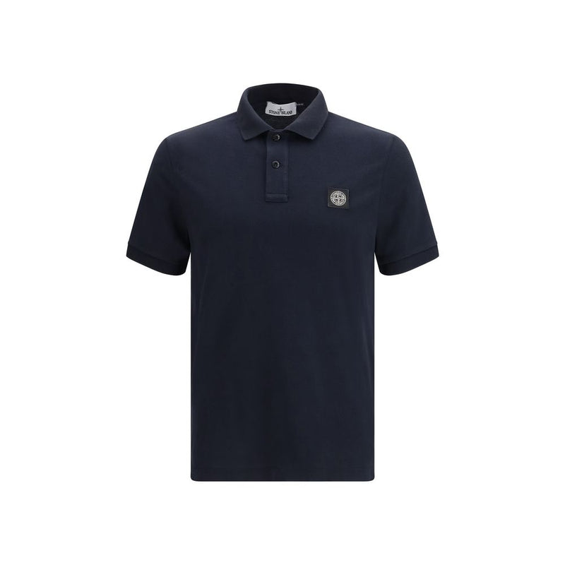Stone Island Blue Cotton Polo Shirt - ClickThatClicks 