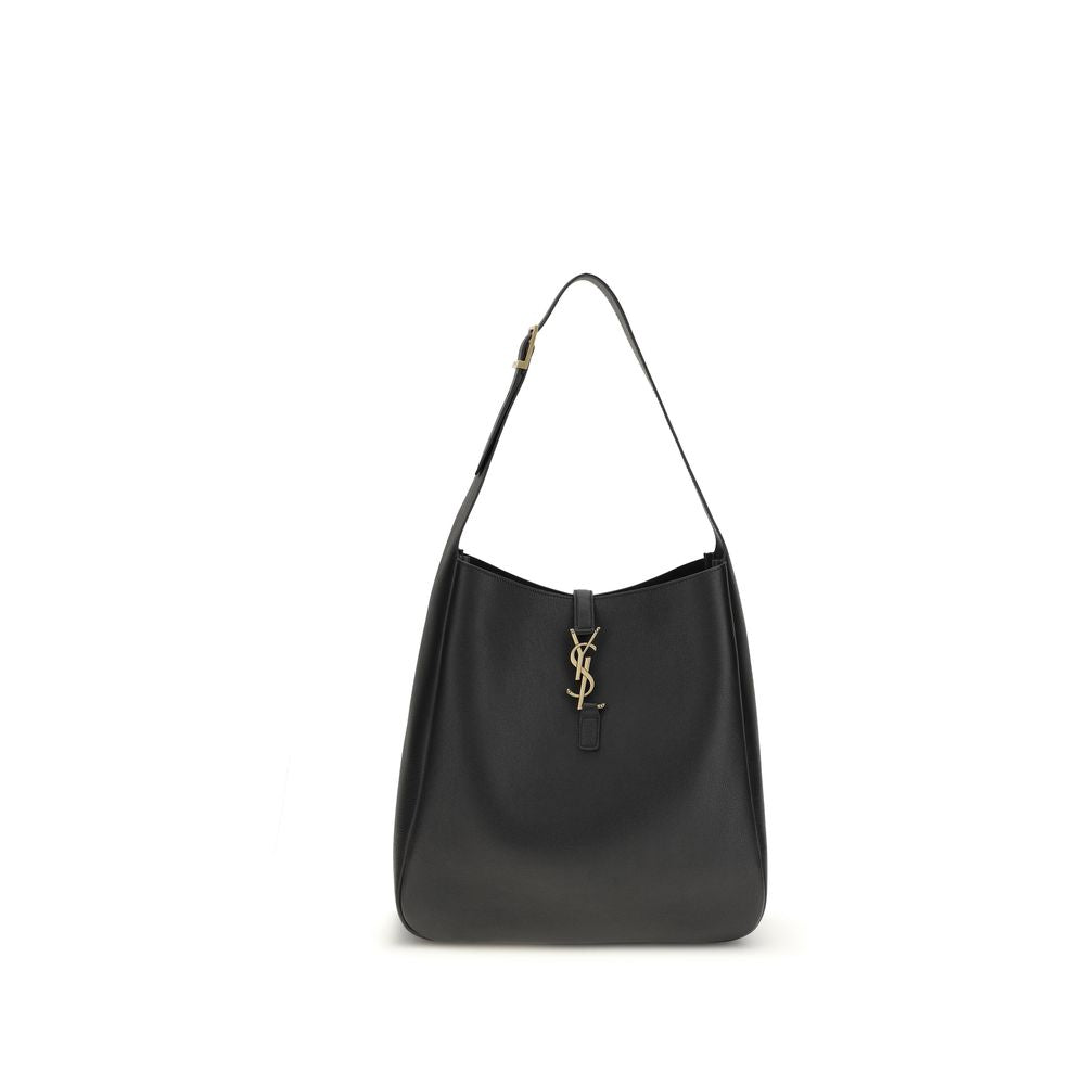 Saint Laurent Black Calf Leather Bos Taurus Shoulder Bag - ClickThatClicks 