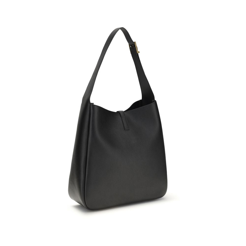 Saint Laurent Black Calf Leather Bos Taurus Shoulder Bag - ClickThatClicks 