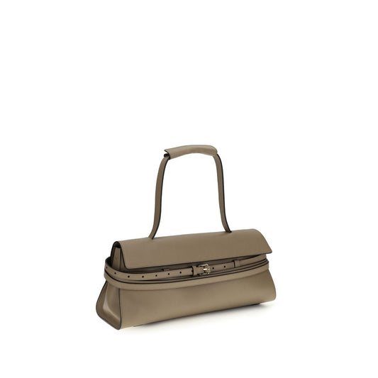 Moschino Beige Calf Leather Bos Taurus Shoulder Bag - ClickThatClicks 