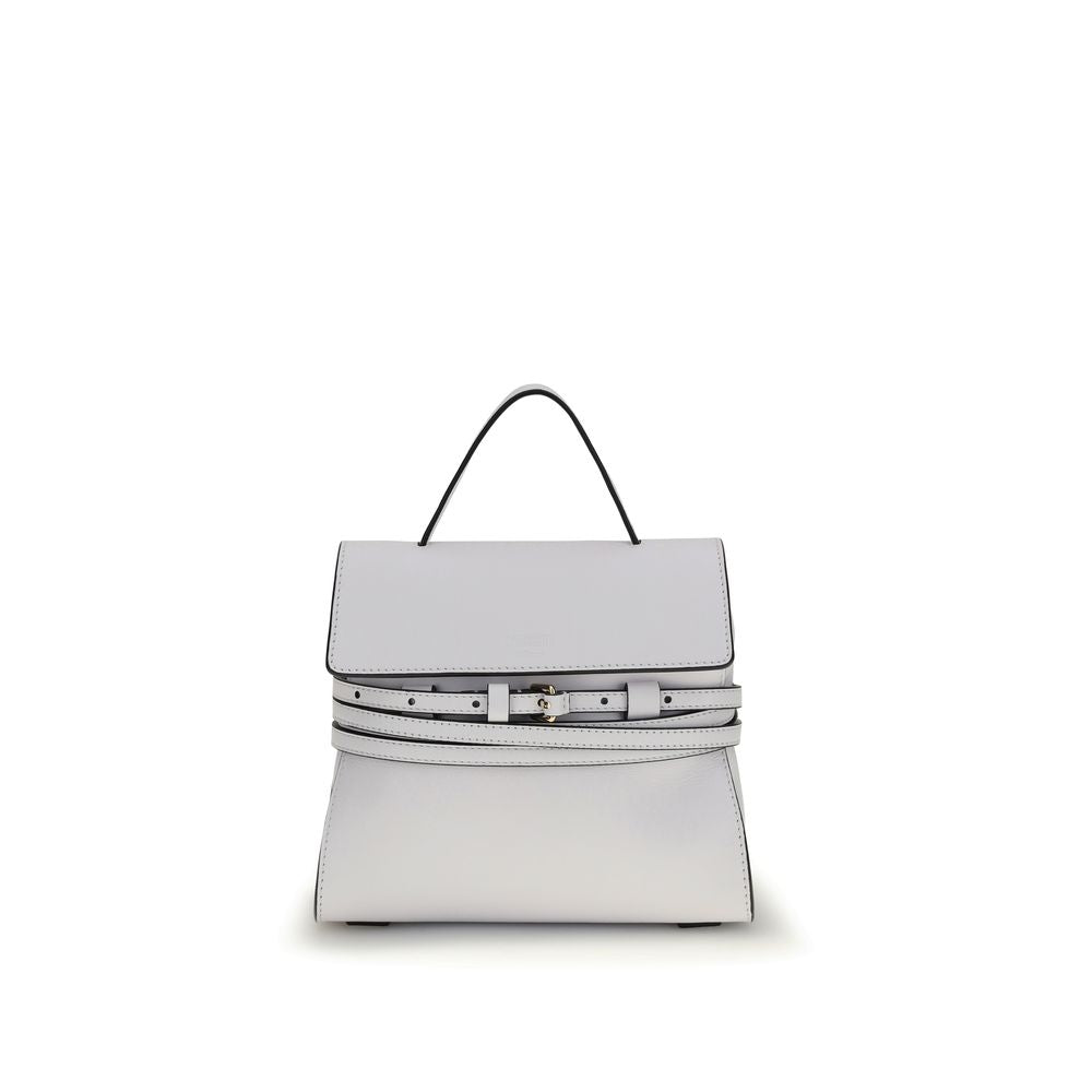 Moschino White Calf Leather Bos Taurus Handbag - ClickThatClicks 