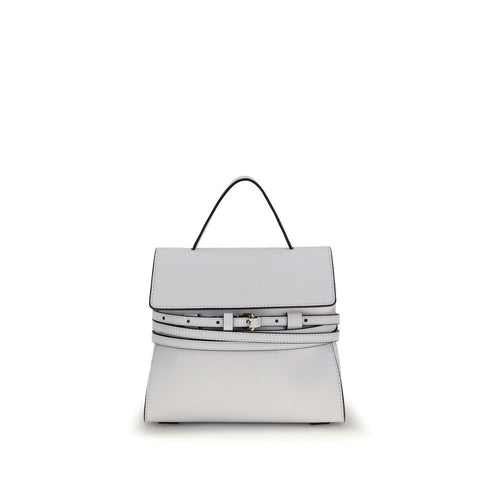 Moschino White Calf Leather Bos Taurus Handbag - ClickThatClicks 