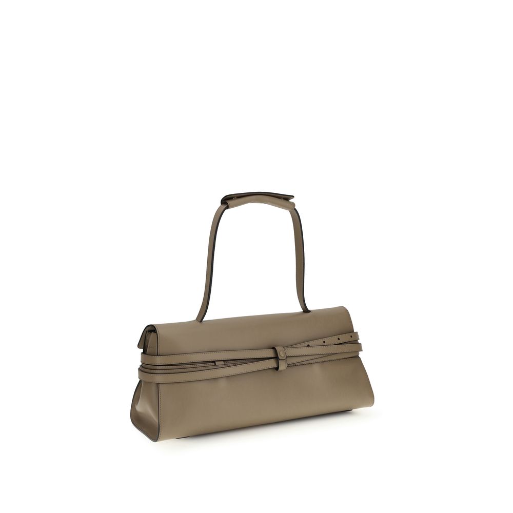 Moschino Beige Calf Leather Bos Taurus Shoulder Bag - ClickThatClicks 
