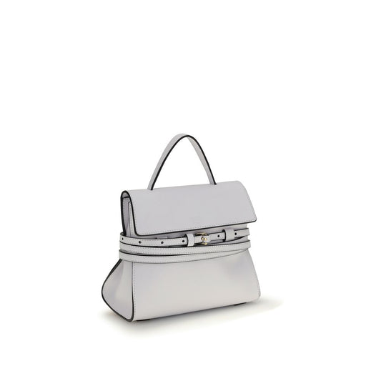 Moschino White Calf Leather Bos Taurus Handbag - ClickThatClicks 