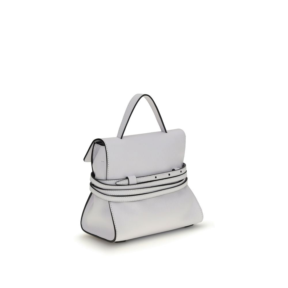Moschino White Calf Leather Bos Taurus Handbag - ClickThatClicks 
