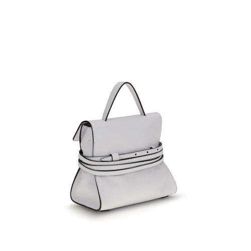 Moschino White Calf Leather Bos Taurus Handbag - ClickThatClicks 