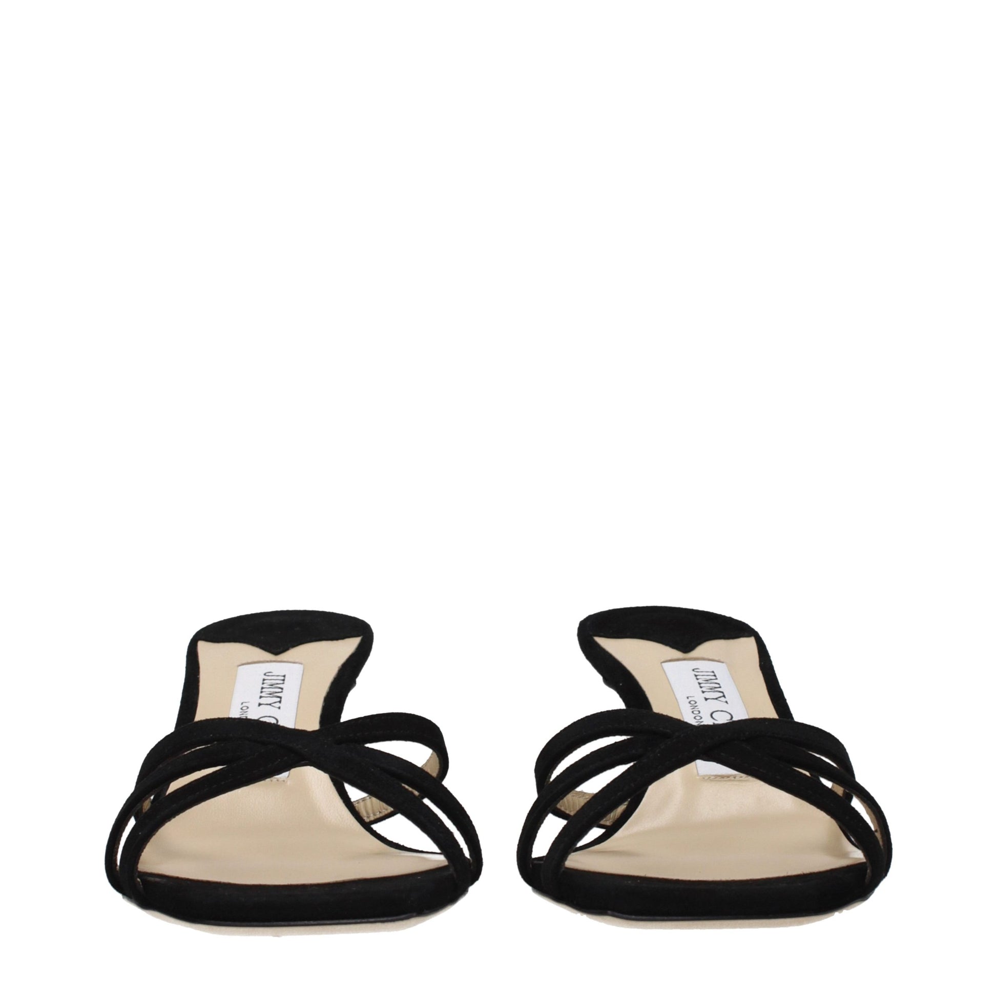 Jimmy Choo Black Leather Platform Sandals - ClickThatClicks 