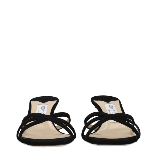 Jimmy Choo Black Leather Platform Sandals - ClickThatClicks 