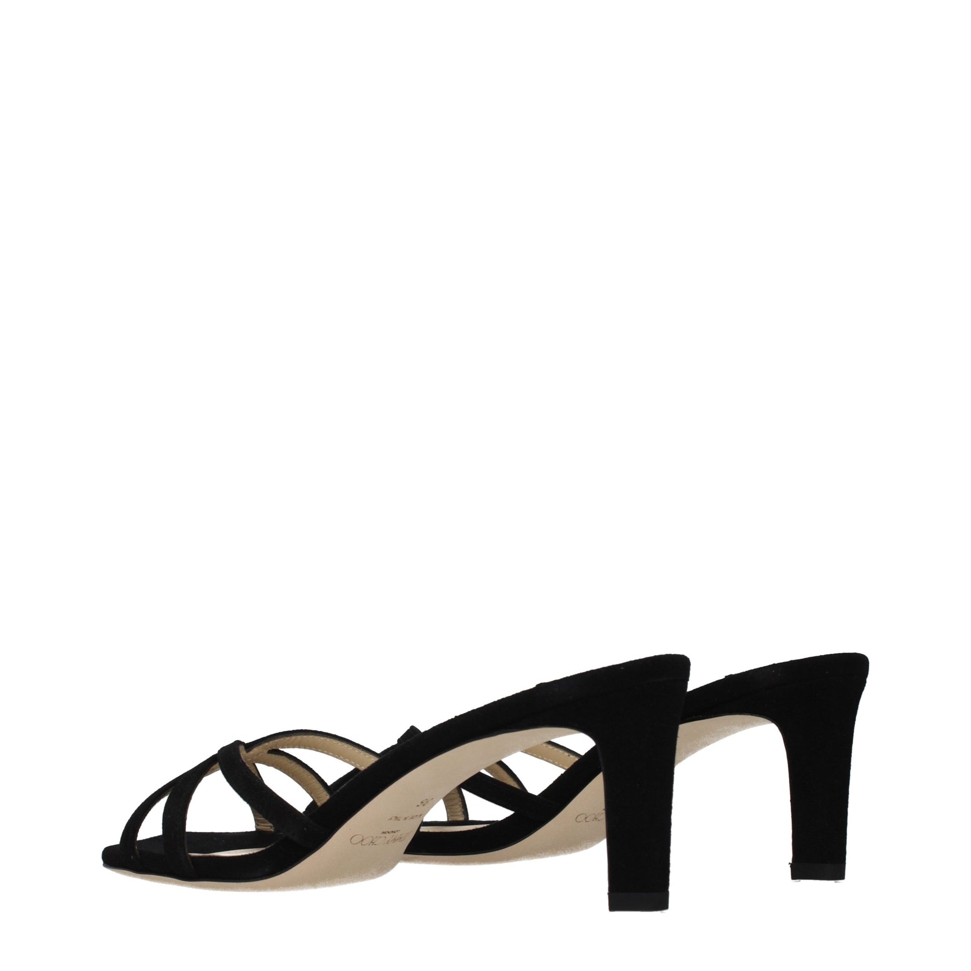 Jimmy Choo Black Leather Platform Sandals - ClickThatClicks 