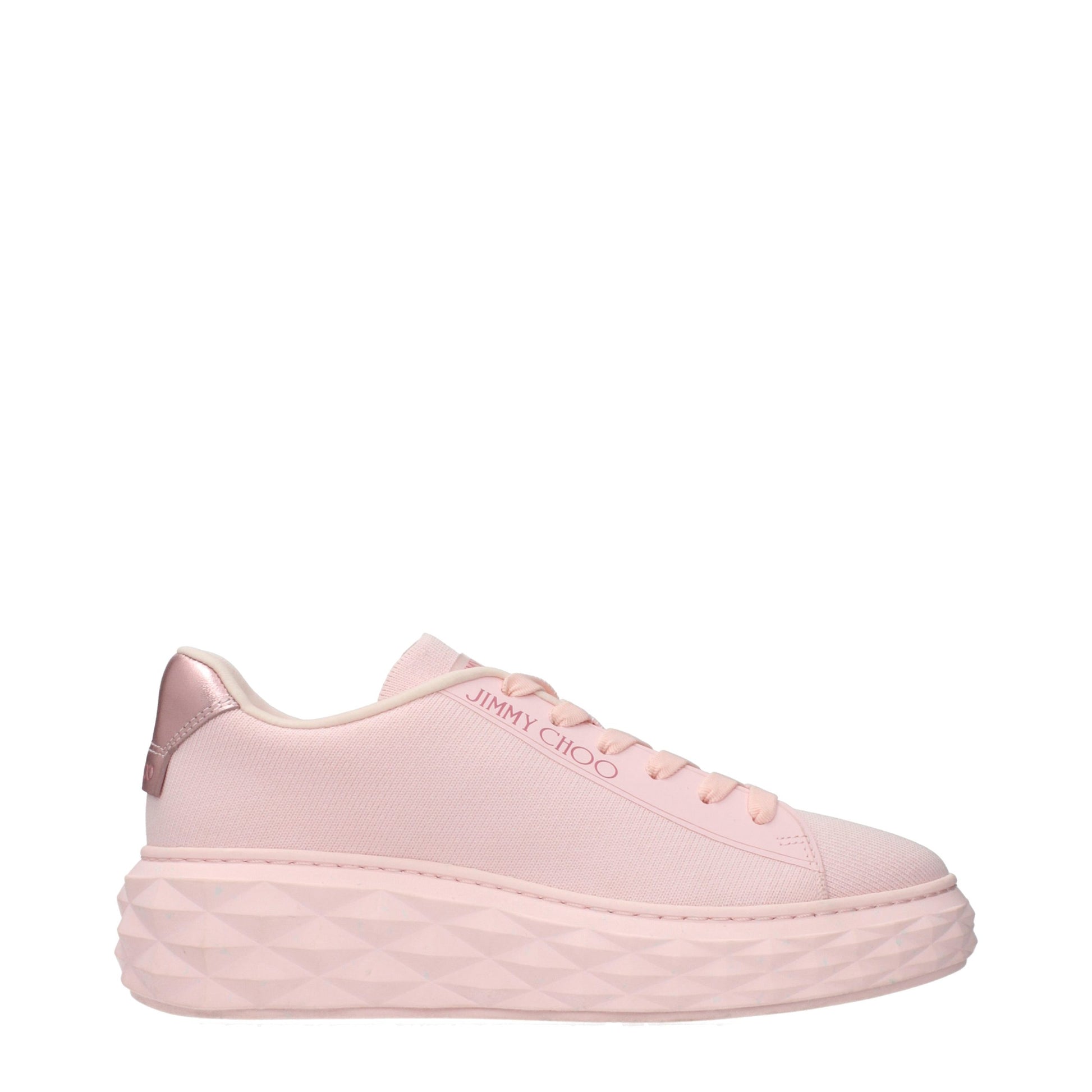 Jimmy Choo Pink Fabric Platform Sneakers - ClickThatClicks 