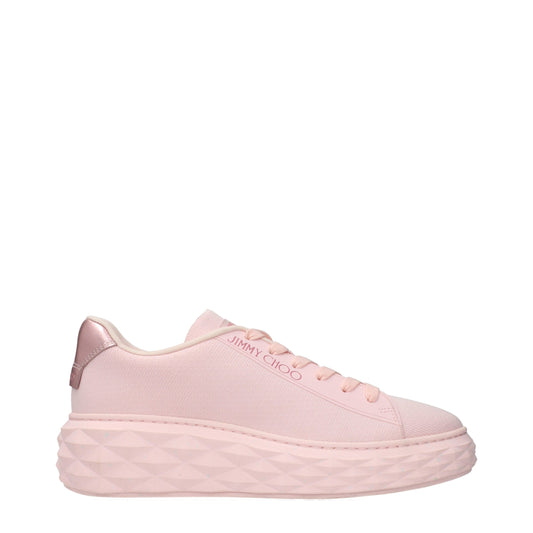 Jimmy Choo Pink Fabric Platform Sneakers - ClickThatClicks 