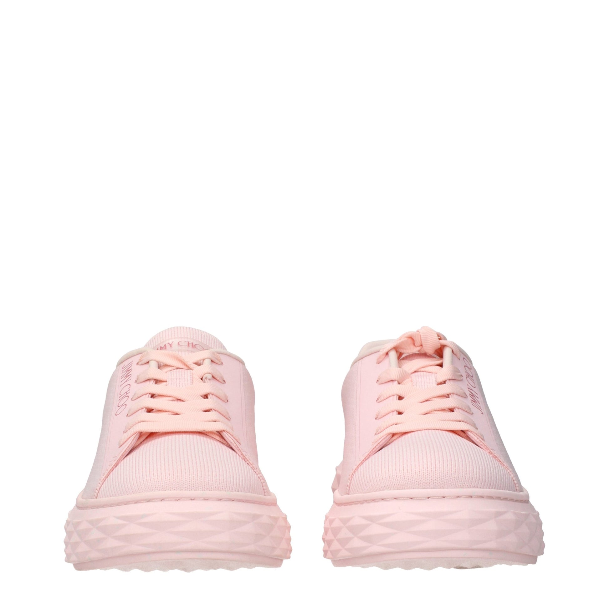 Jimmy Choo Pink Fabric Platform Sneakers - ClickThatClicks 