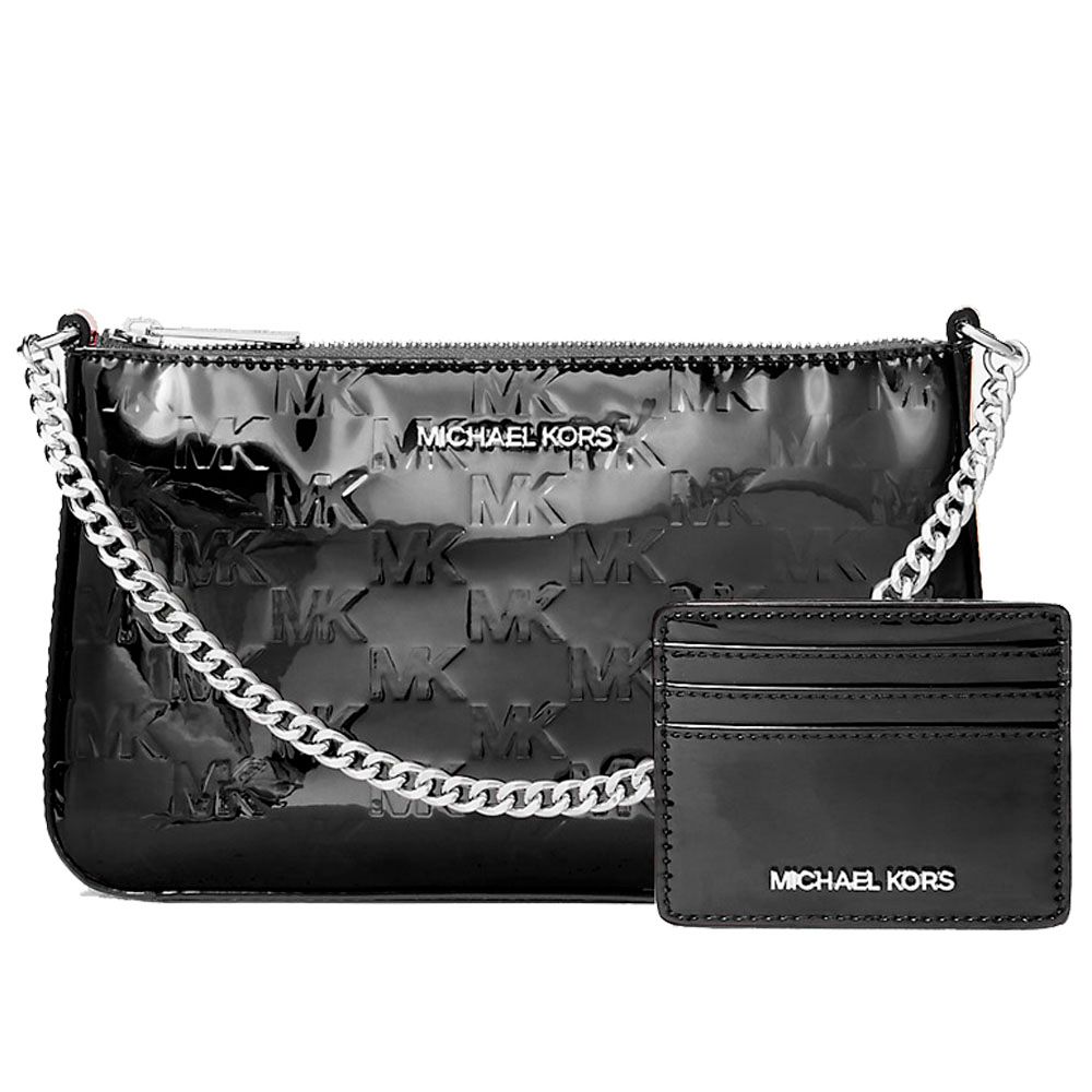 Michael Kors Black Canvas Clutch Bag - ClickThatClicks 