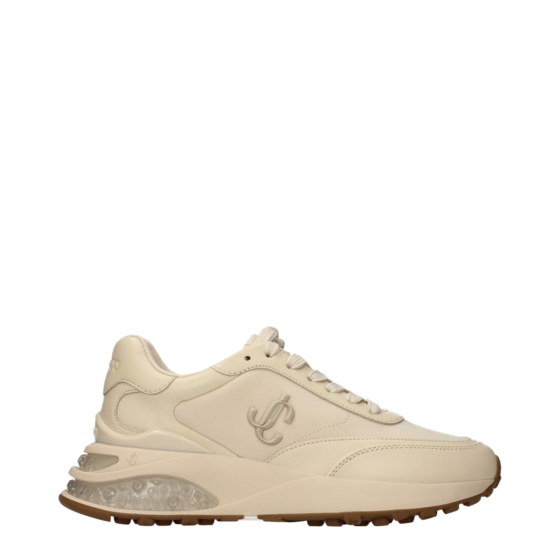 Jimmy Choo Beige Fabric Chunky Sneakers - ClickThatClicks 