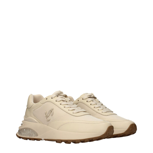 Jimmy Choo Beige Fabric Chunky Sneakers - ClickThatClicks 