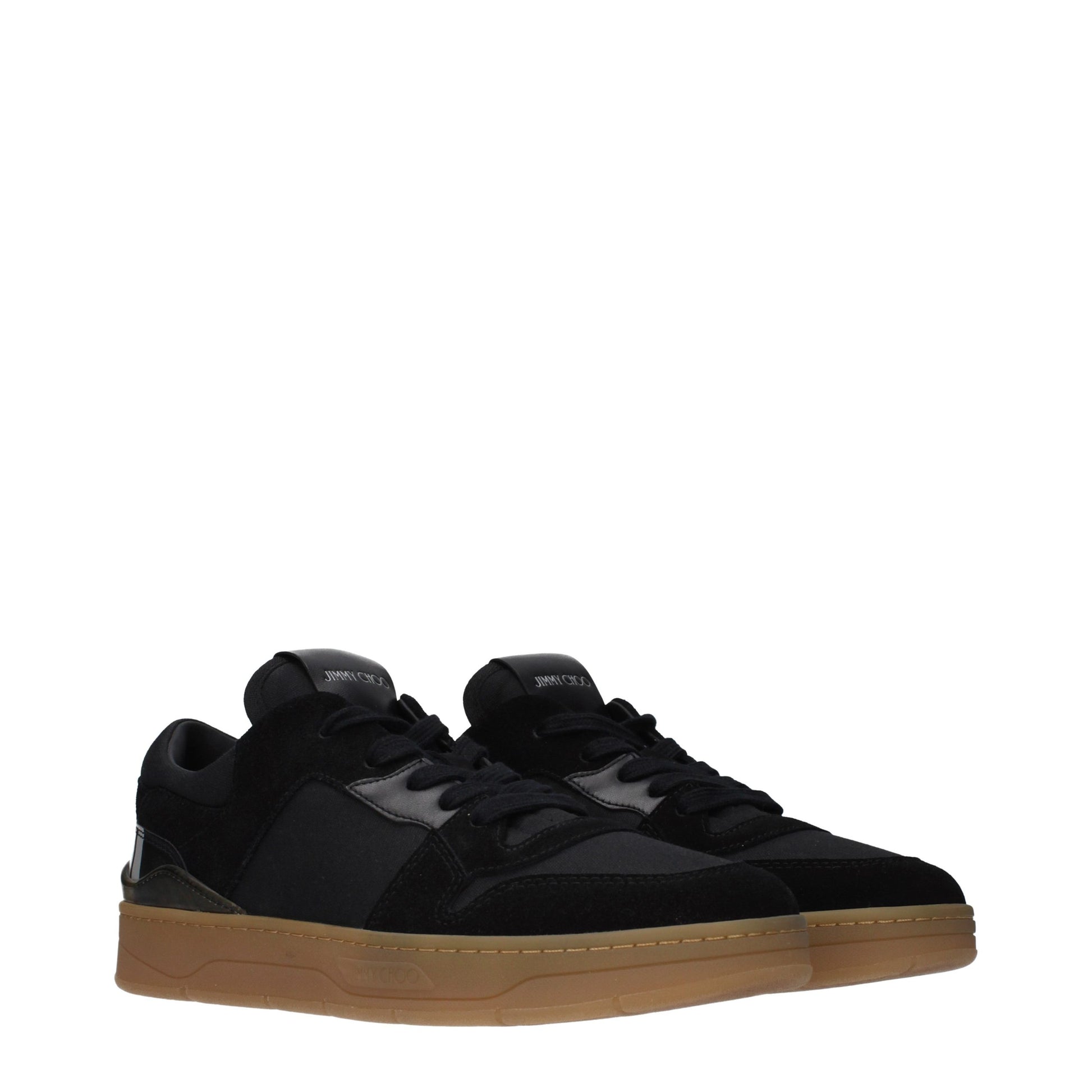 Jimmy Choo Black Fabric Low Top Sneakers - ClickThatClicks 