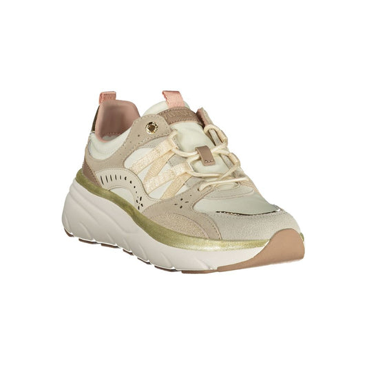 Twinset Beige Polyurethane Women Sneaker - ClickThatClicks 