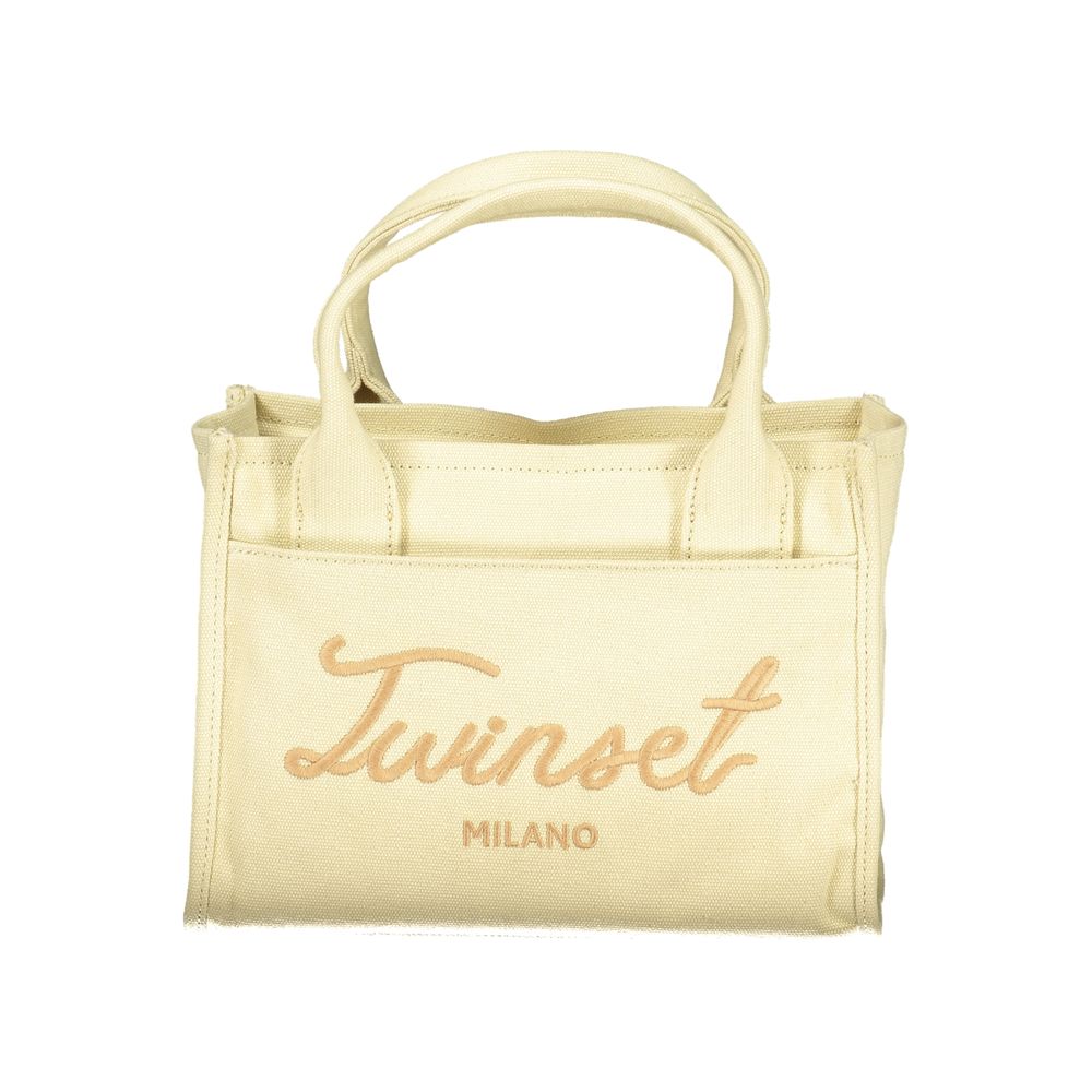 Twinset Beige Cotton Women Handbag - ClickThatClicks 