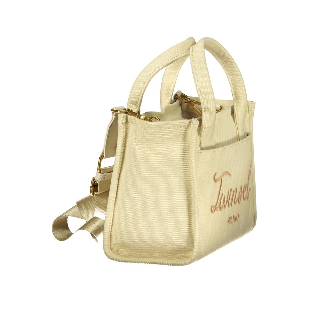 Twinset Beige Cotton Women Handbag - ClickThatClicks 