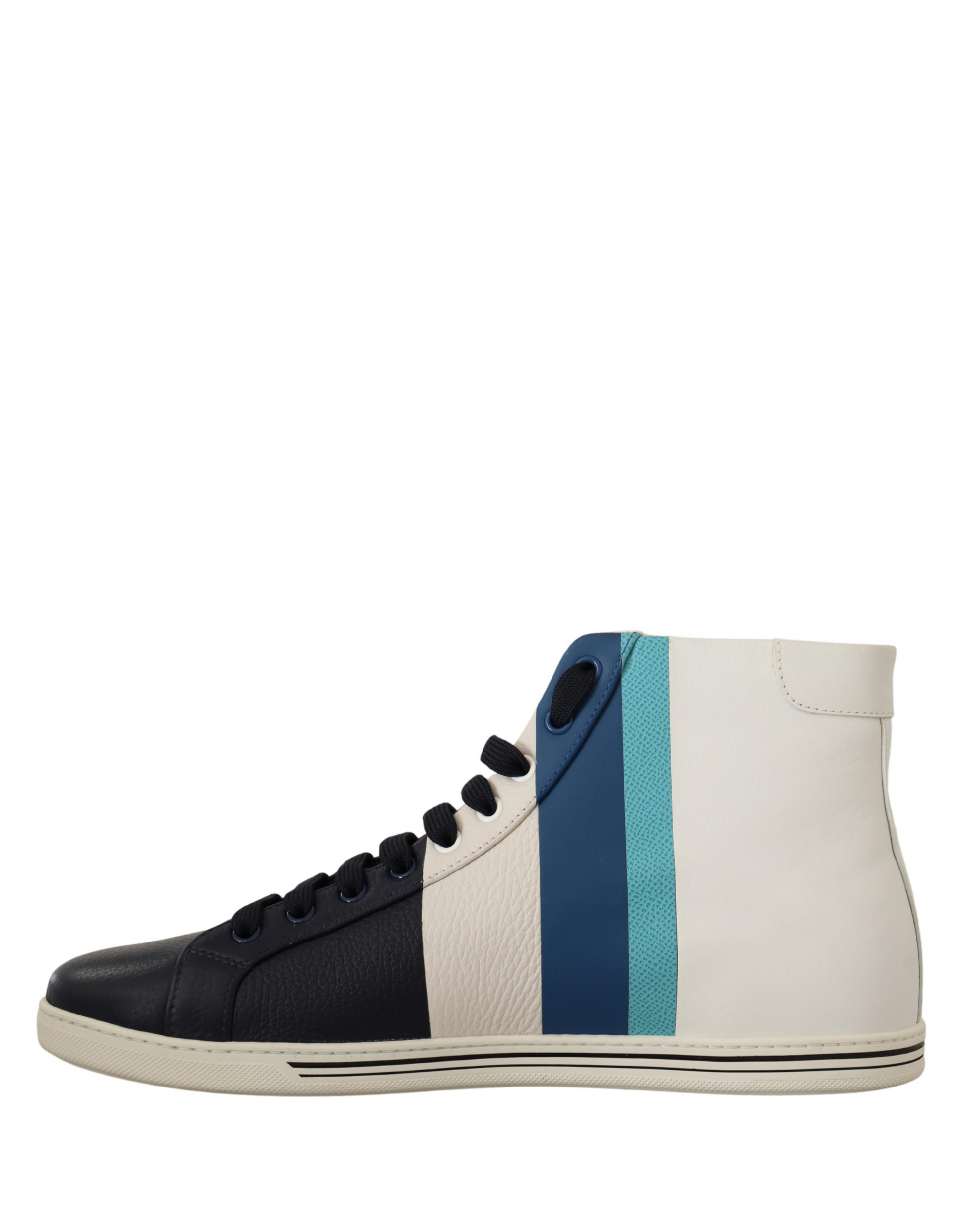 Dolce & Gabbana Multicolor Leather Mid Top Sneakers Shoes - ClickThatClicks 