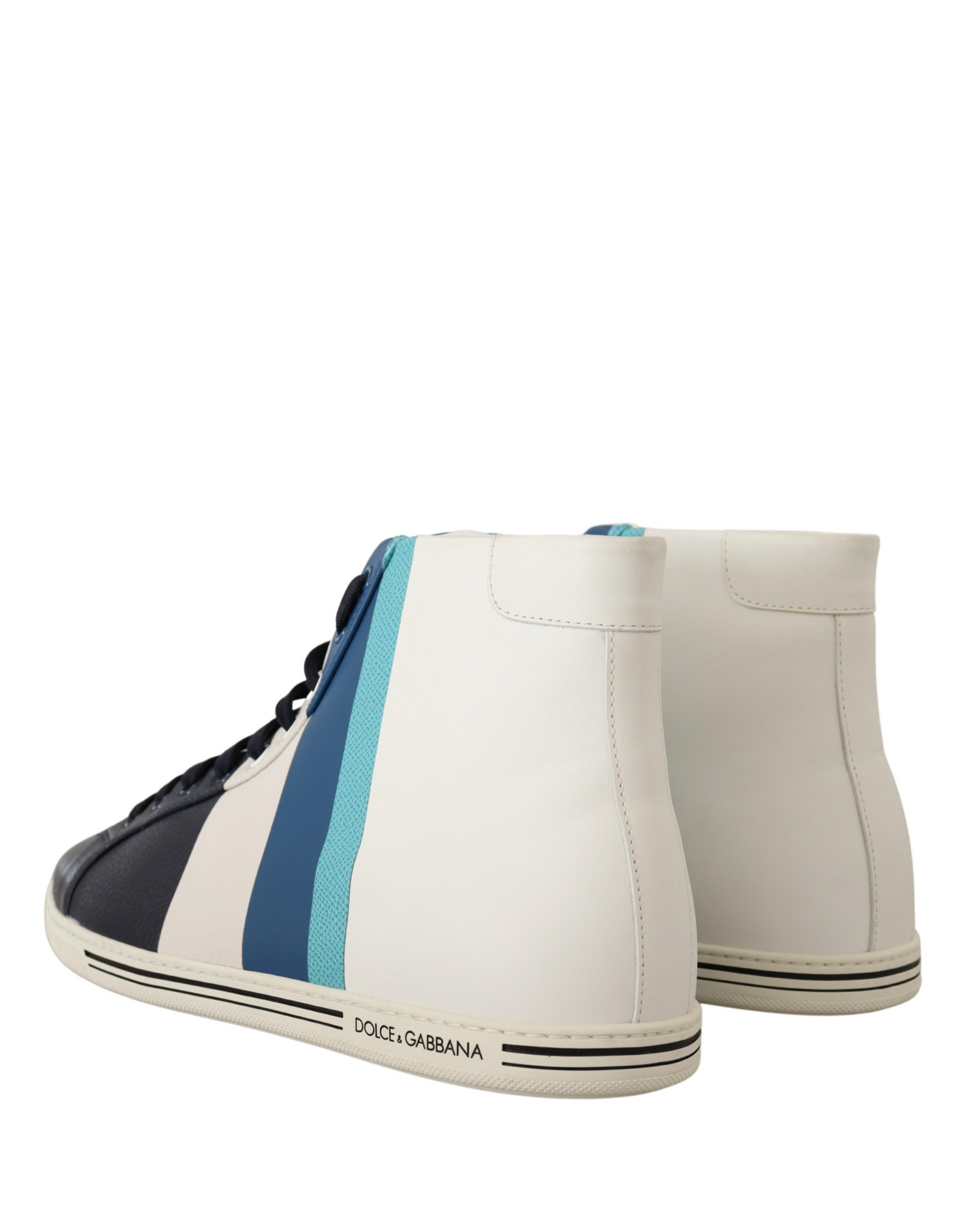 Dolce & Gabbana Multicolor Leather Mid Top Sneakers Shoes - ClickThatClicks 
