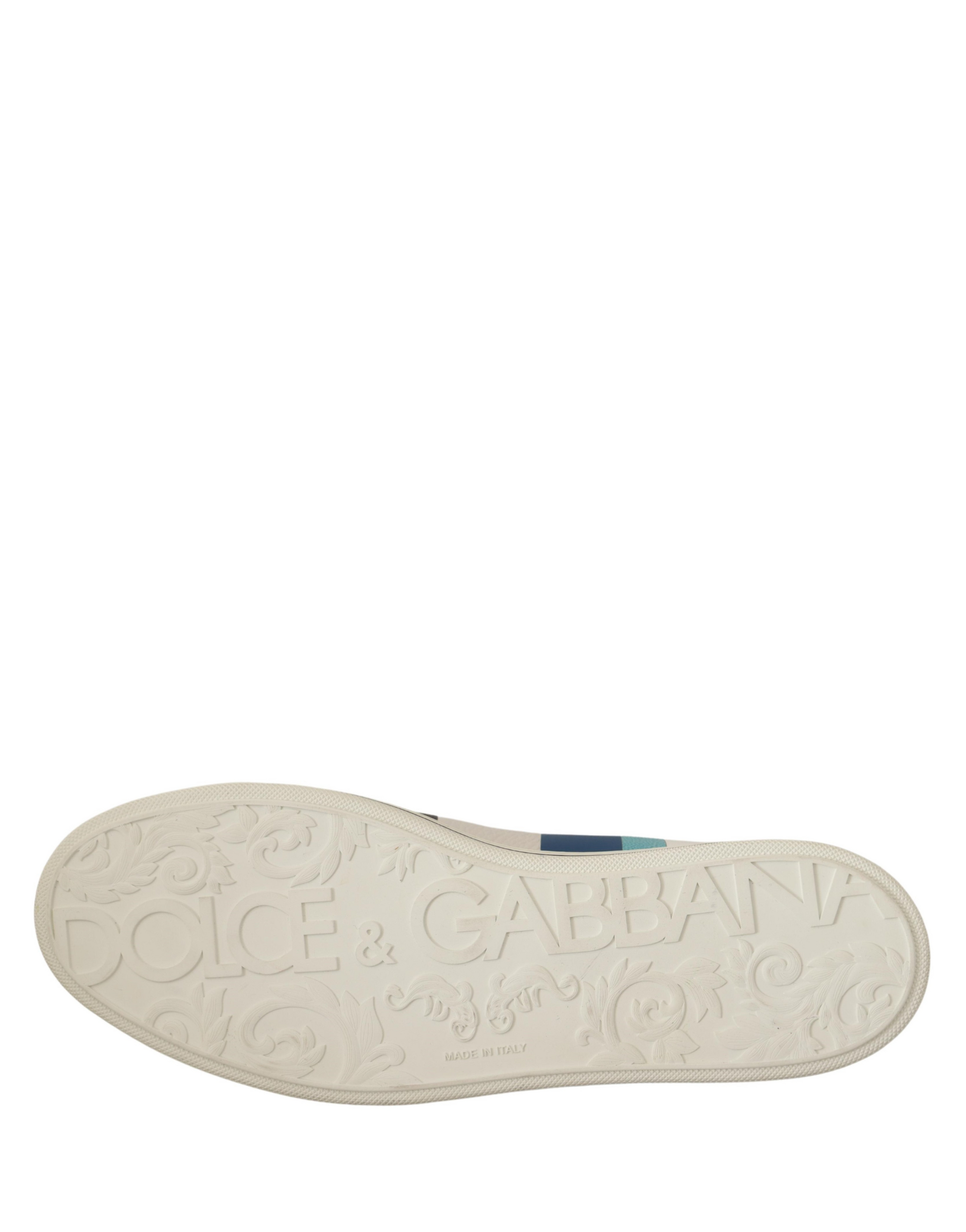 Dolce & Gabbana Multicolor Leather Mid Top Sneakers Shoes - ClickThatClicks 