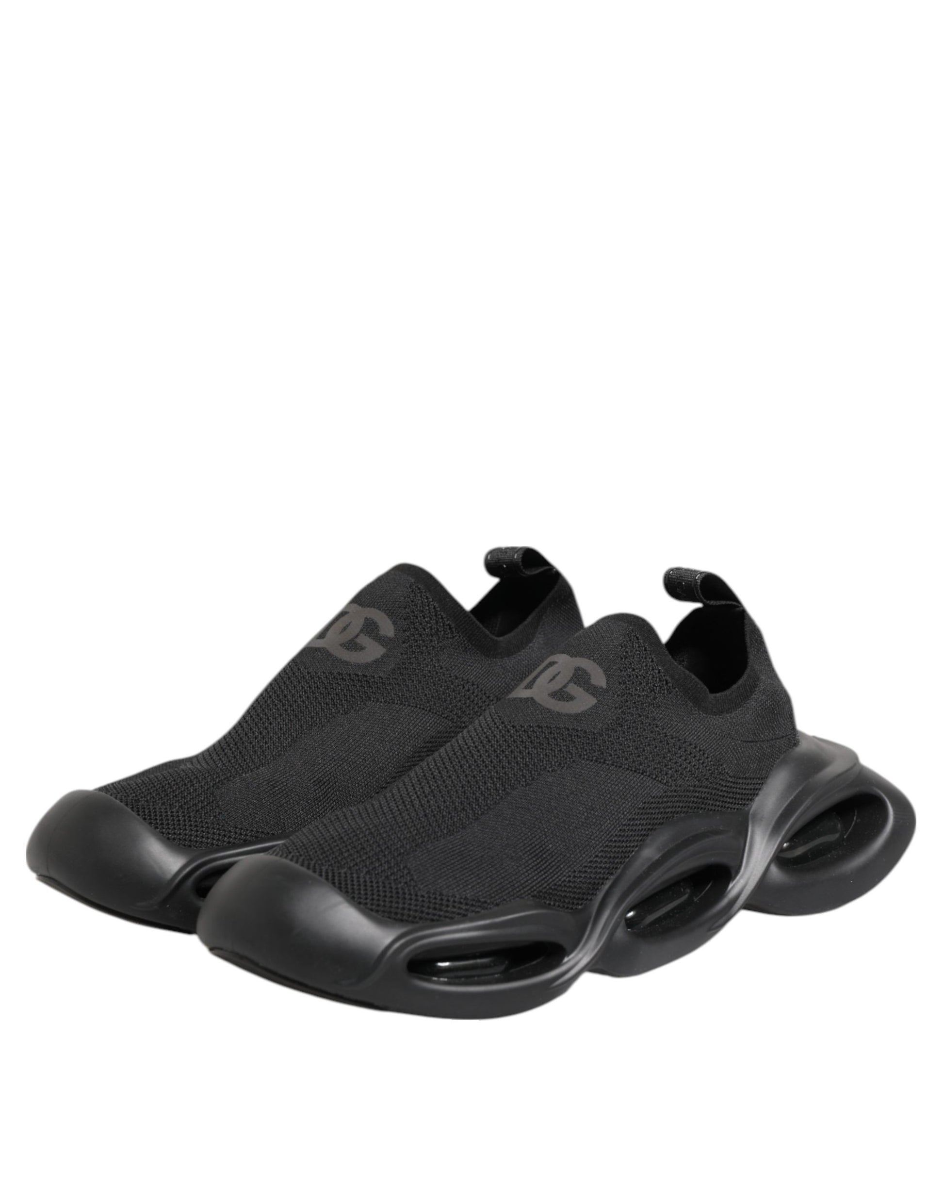 Dolce & Gabbana Black Slip On Wave Low Top Sneakers Shoes - ClickThatClicks 