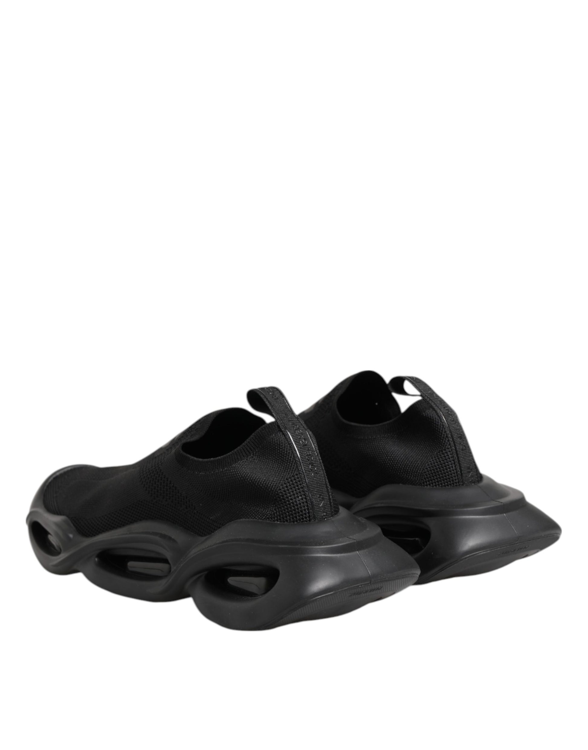 Dolce & Gabbana Black Slip On Wave Low Top Sneakers Shoes - ClickThatClicks 