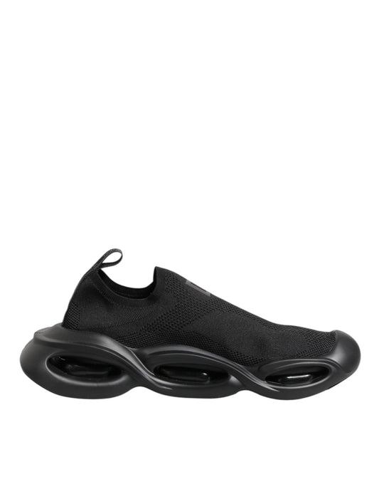 Dolce & Gabbana Black Slip On Wave Low Top Sneakers Shoes - ClickThatClicks 