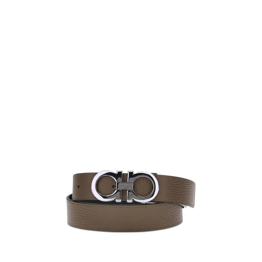 Ferragamo Brown Calf Leather Bos Taurus Regular Belt - ClickThatClicks 