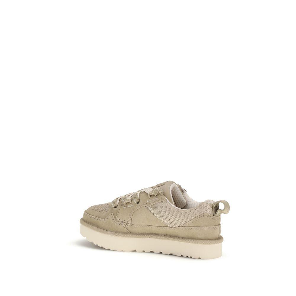 UGG Beige Calf Leather Bos Taurus Low Top Sneakers - ClickThatClicks 