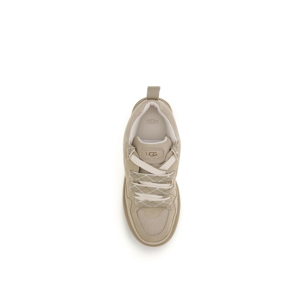 UGG Beige Calf Leather Bos Taurus Low Top Sneakers - ClickThatClicks 