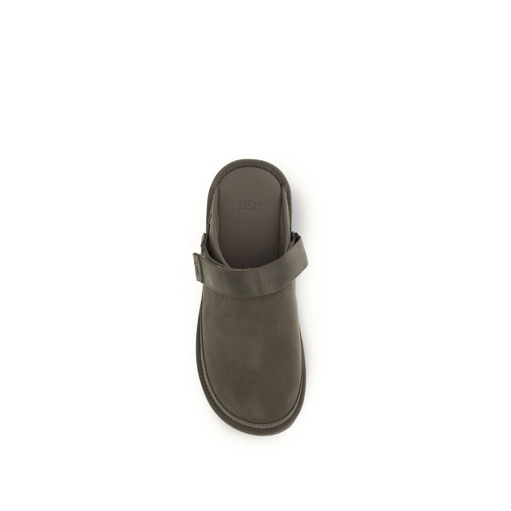 UGG Brown Calf Leather Bos Taurus Mules - ClickThatClicks 