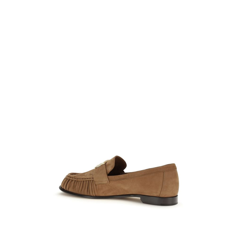 Fendi Brown Calf Leather Bos Taurus Slip-On Loafers - ClickThatClicks 