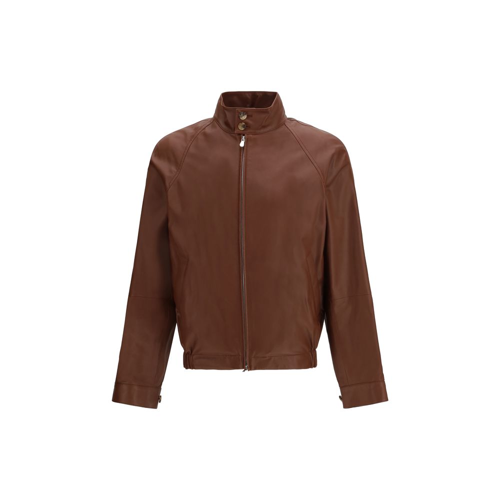 Brunello Cucinelli Brown Lamb Ovis Aries Aries Bomber - ClickThatClicks 