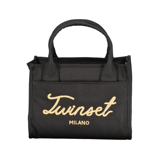 Twinset Black Cotton Women Handbag - ClickThatClicks 