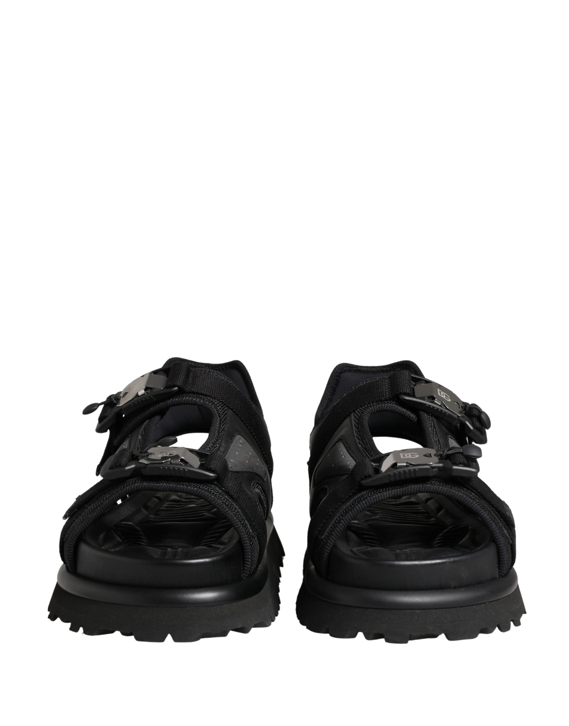 Dolce & Gabbana Black Logo Detailed Men Chunky Sandals Shoes - ClickThatClicks 
